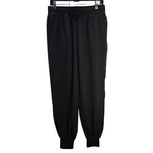 NWOT Black Drawstring Elastic Waistband Jogger Lounge Pants Athleisure | Medium